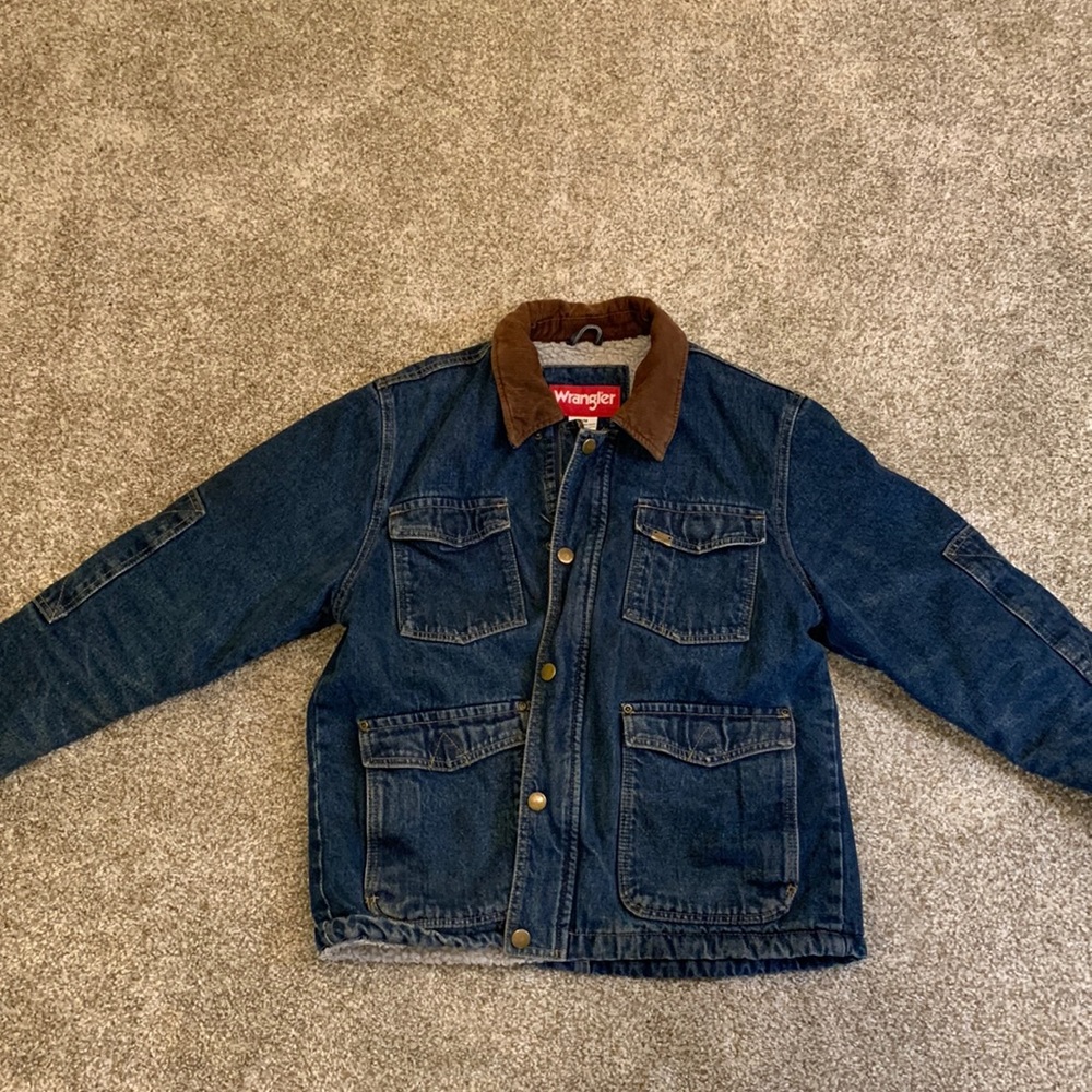 90’s Unisex Wrangler Jacket- Denim & Sherpa